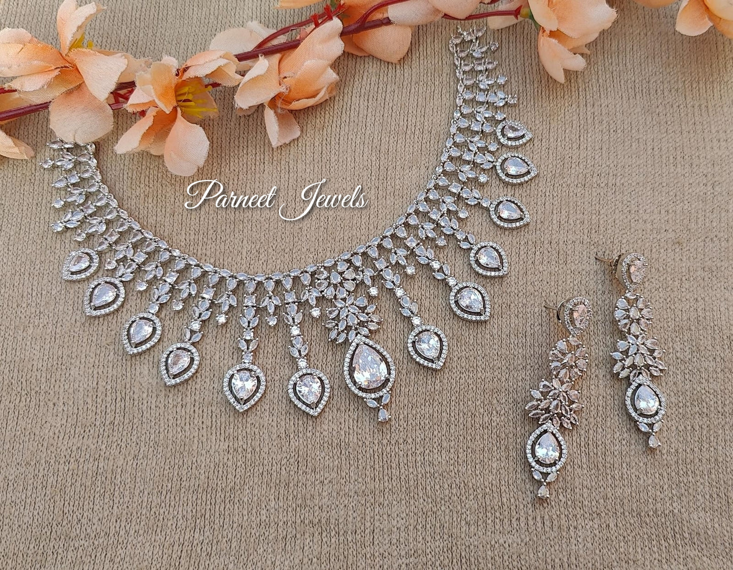 Ryna AD/CZ Necklace Set