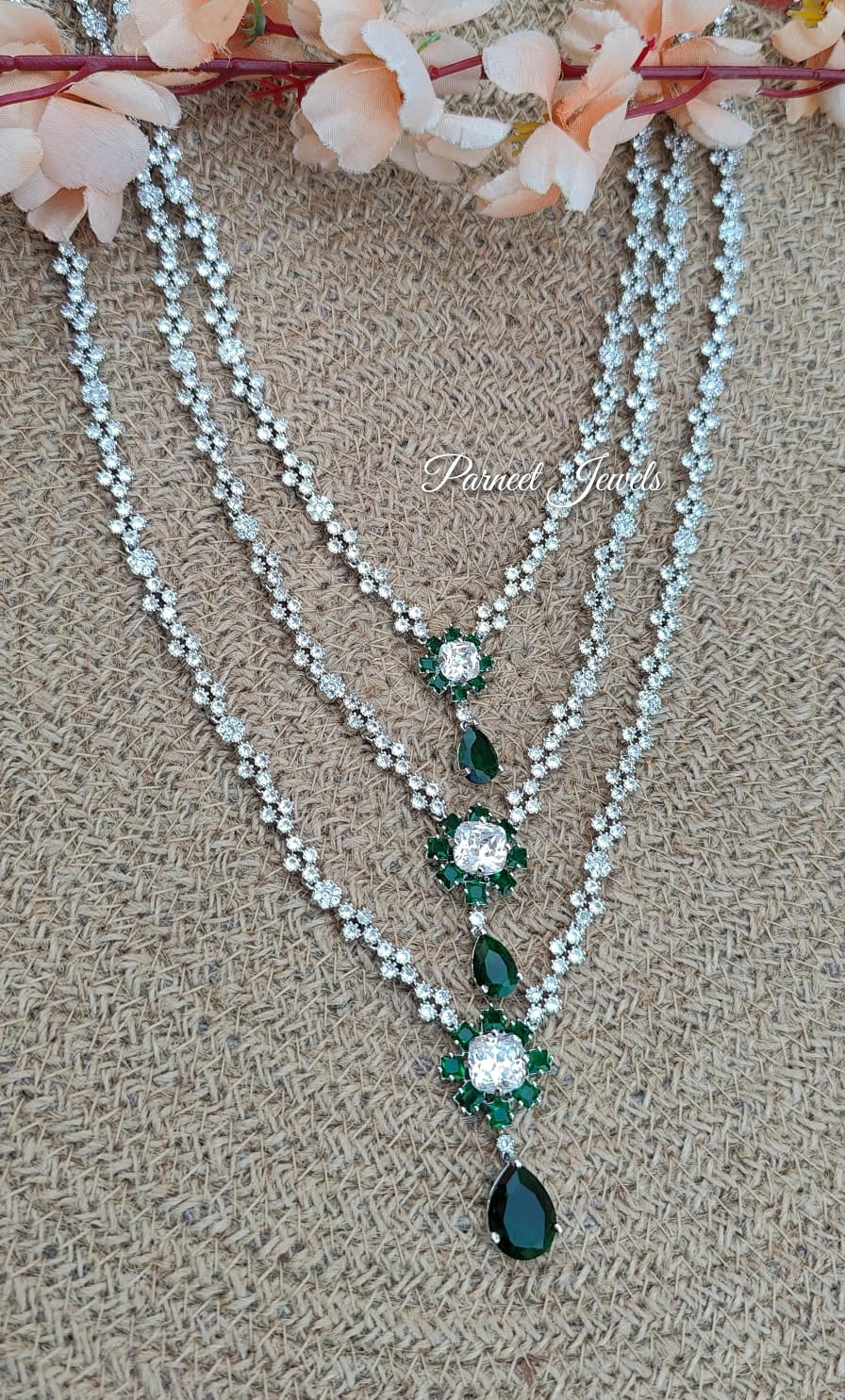 Nitya AD/CZ Long Necklace Set