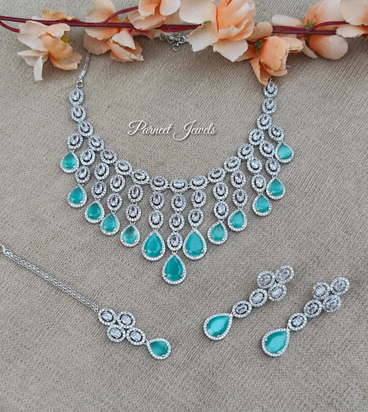 Vaishali AD/CZ Necklace Set