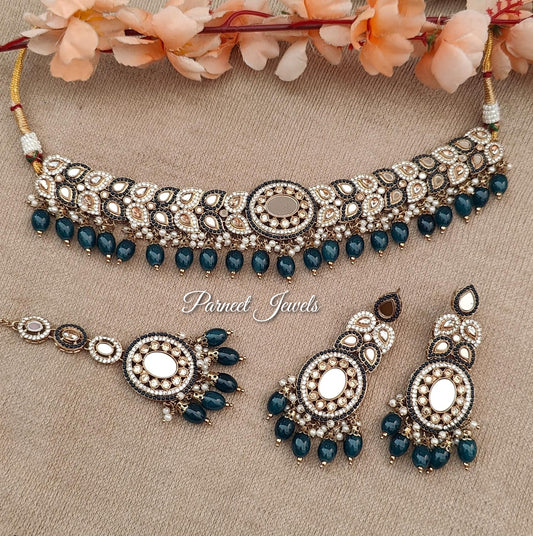 Krishvi Mirror Choker Set