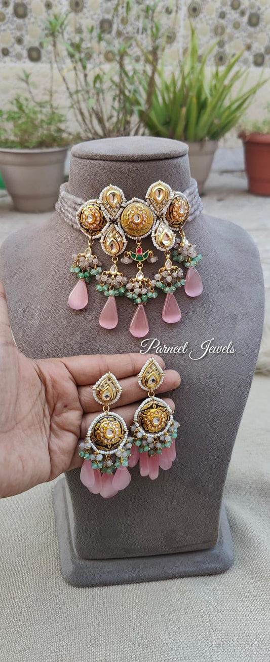 Jerin Meenakari Beaded Choker