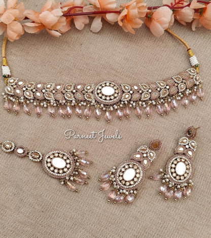 Krishvi Mirror Choker Set