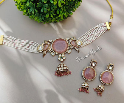 Saira Beaded Choker Set