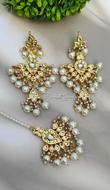 Fida Kundan Earrings Tikka