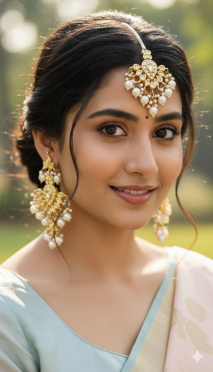 Fida Kundan Earrings Tikka