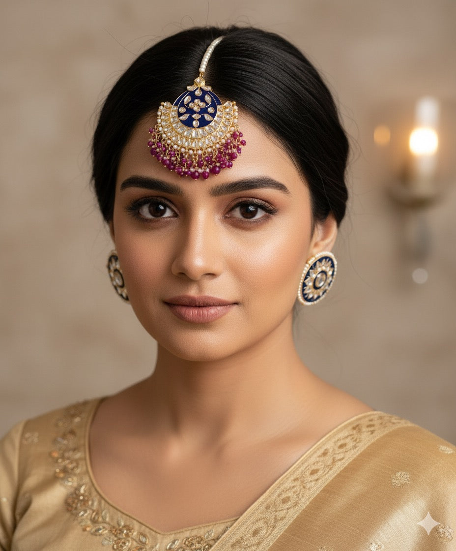 Kusha Kundan Earrings Tikka