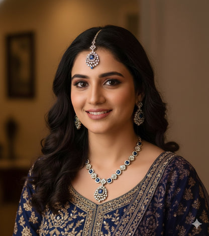 Jasbir AD/CZ Necklace Set