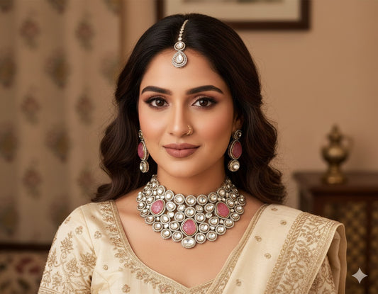 Ghanika Uncut Kundan Choker Set