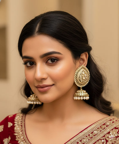 Anibha Big Polki Jhumkas