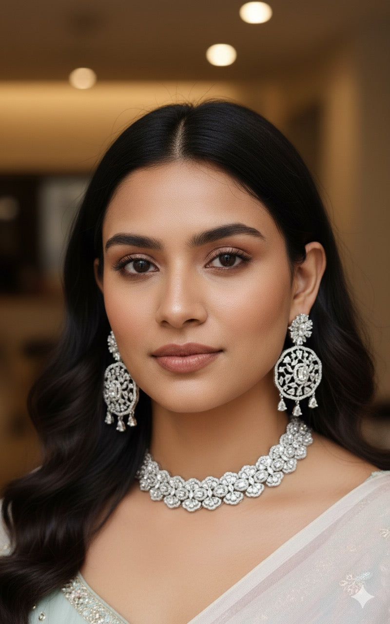 Alfeya AD/CZ Necklace Set