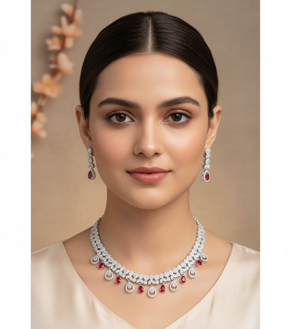 Athira AD/CZ Necklace Set