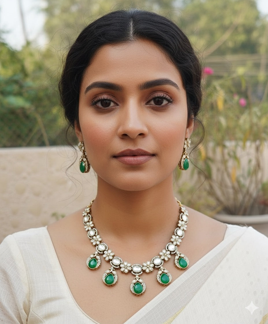 Rishu Uncut Kundan Set