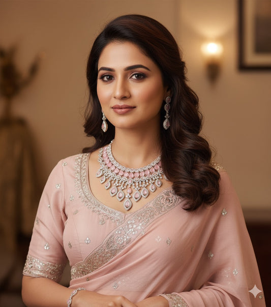 Natasha AD/CZ Necklace Set