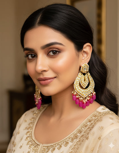 Ajita Oversized Kundan Earrings