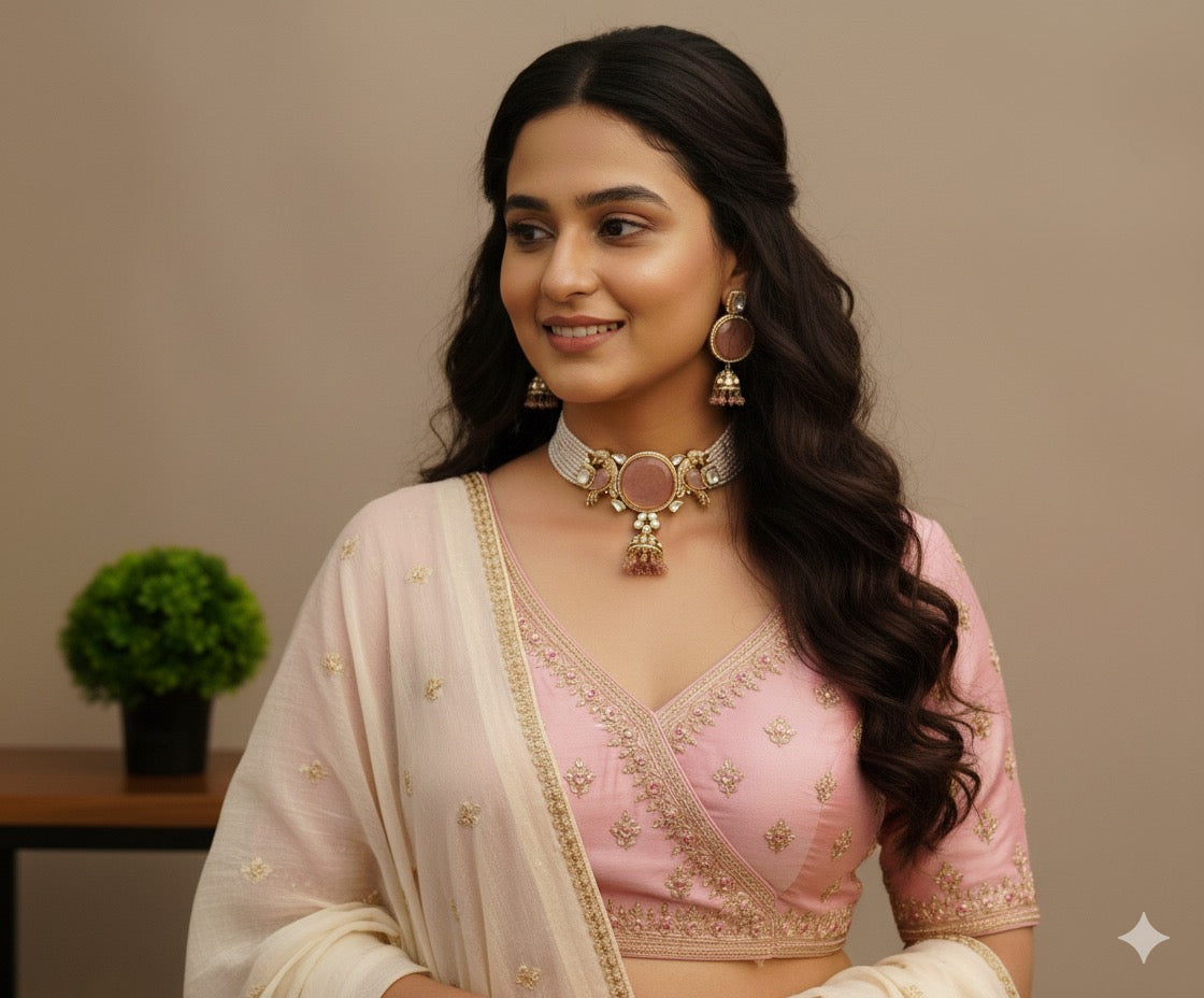 Saira Beaded Choker Set