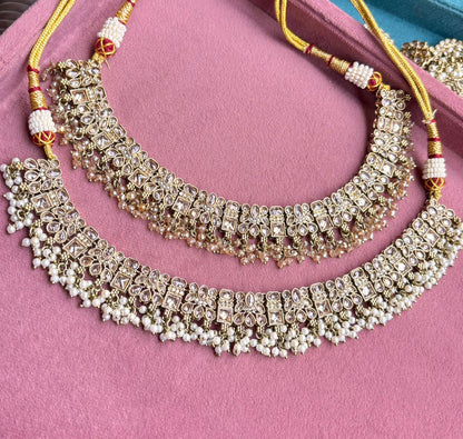 Drisha Polki Necklace | Gold-Plated Polki Bridal Jewelry