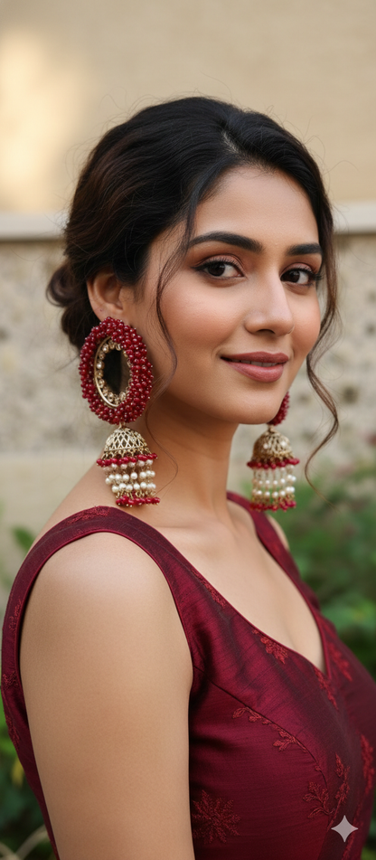 Sanita Oversized Polki Earrings