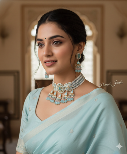 Ariana Meenakari Beaded Choker