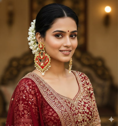 Taruna Painted Kundan Earrings