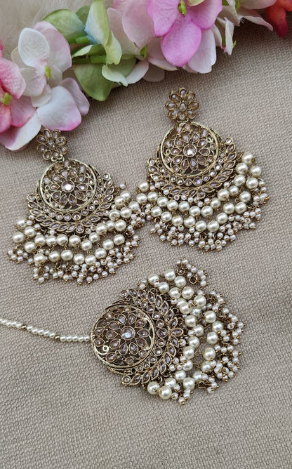 Aaradhya Polki Earrings Tikka