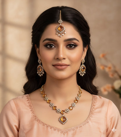 Gurjit AD/CZ Necklace Set