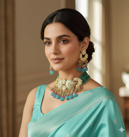 Yana Meenakari Beaded Choker