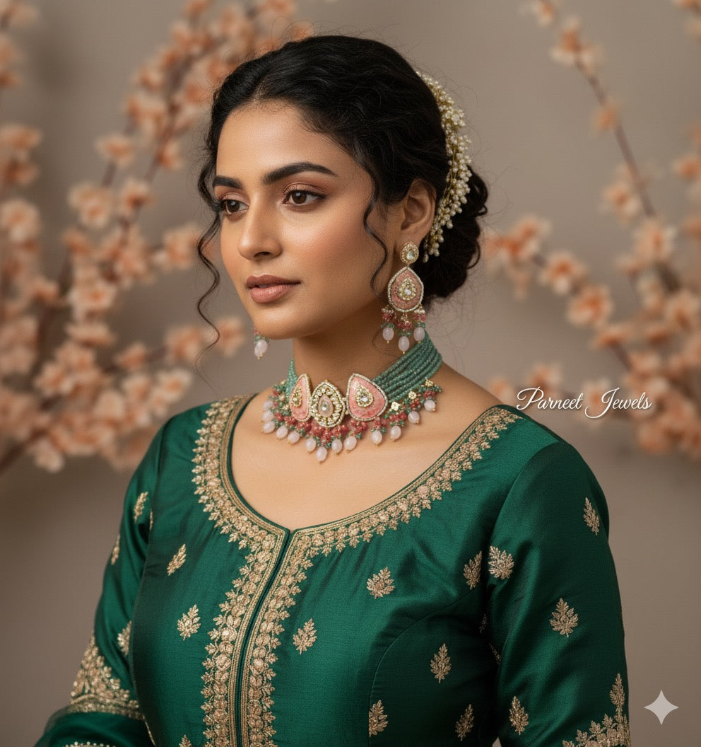 Pulkita Meenakari Beaded Choker