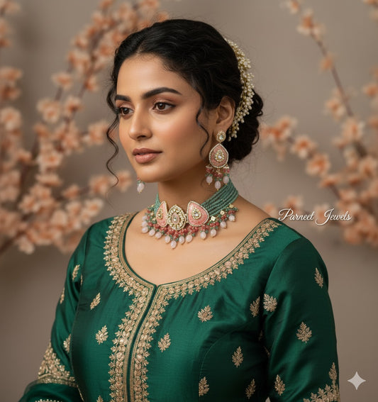 Pulkita Meenakari Beaded Choker