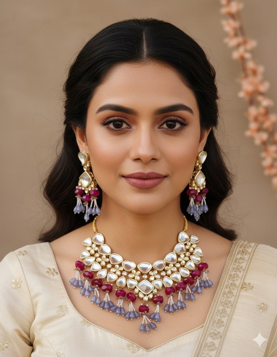 Aamna Kundan Necklace Set