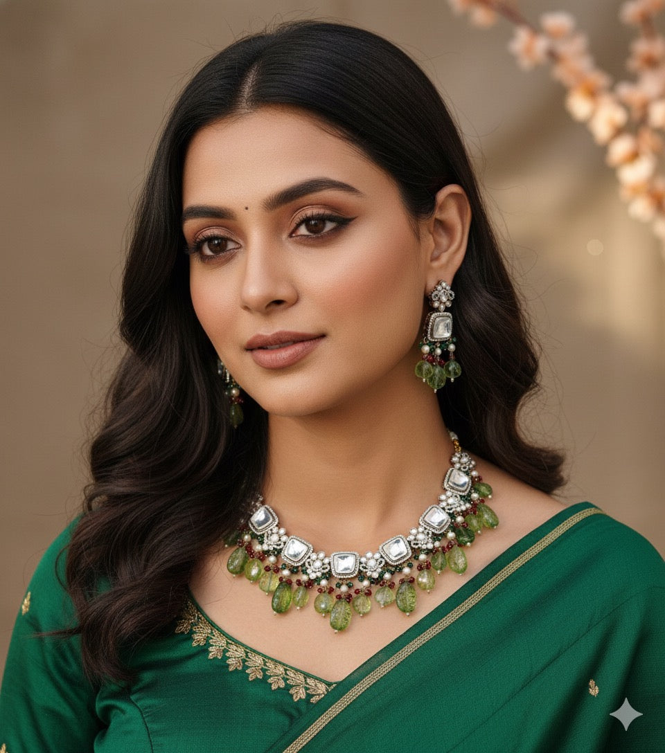 Veronica Polki Kundan Necklace Set