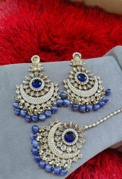 Kalpana Polki Earrings Tikka
