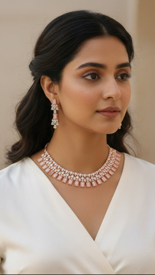 Akshita AD Necklace (Rose Gold)