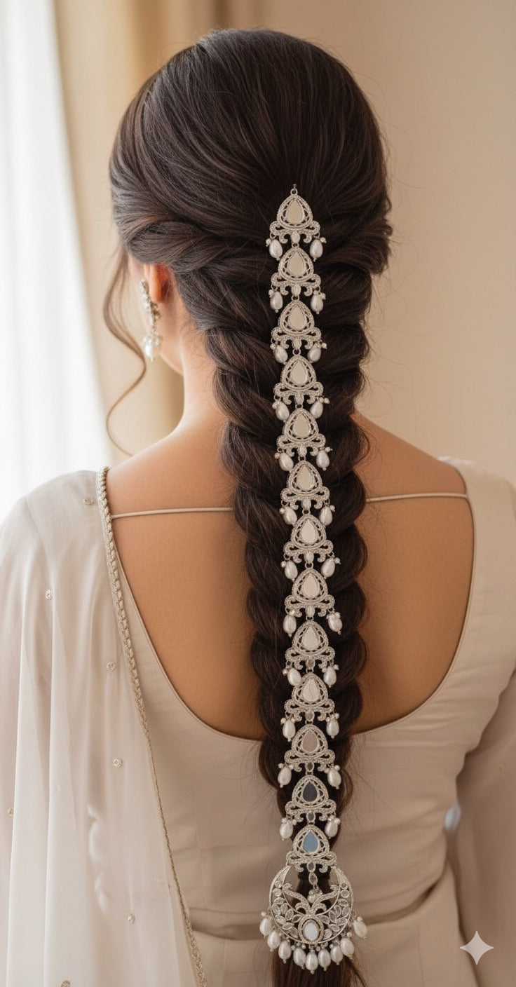 Divyanka Mirror Braid/Choti (Silver)