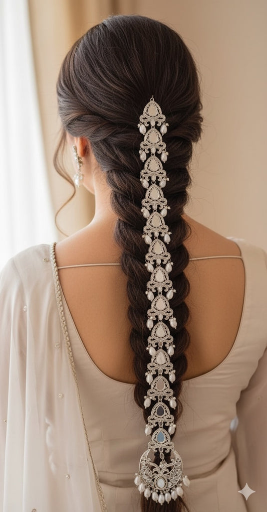 Divyanka Mirror Braid/Choti (Silver)