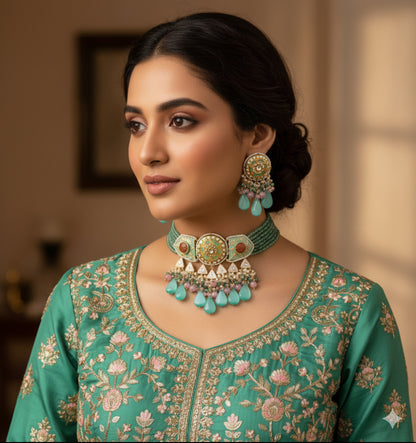 Luvleen Meenakari Beaded Choker