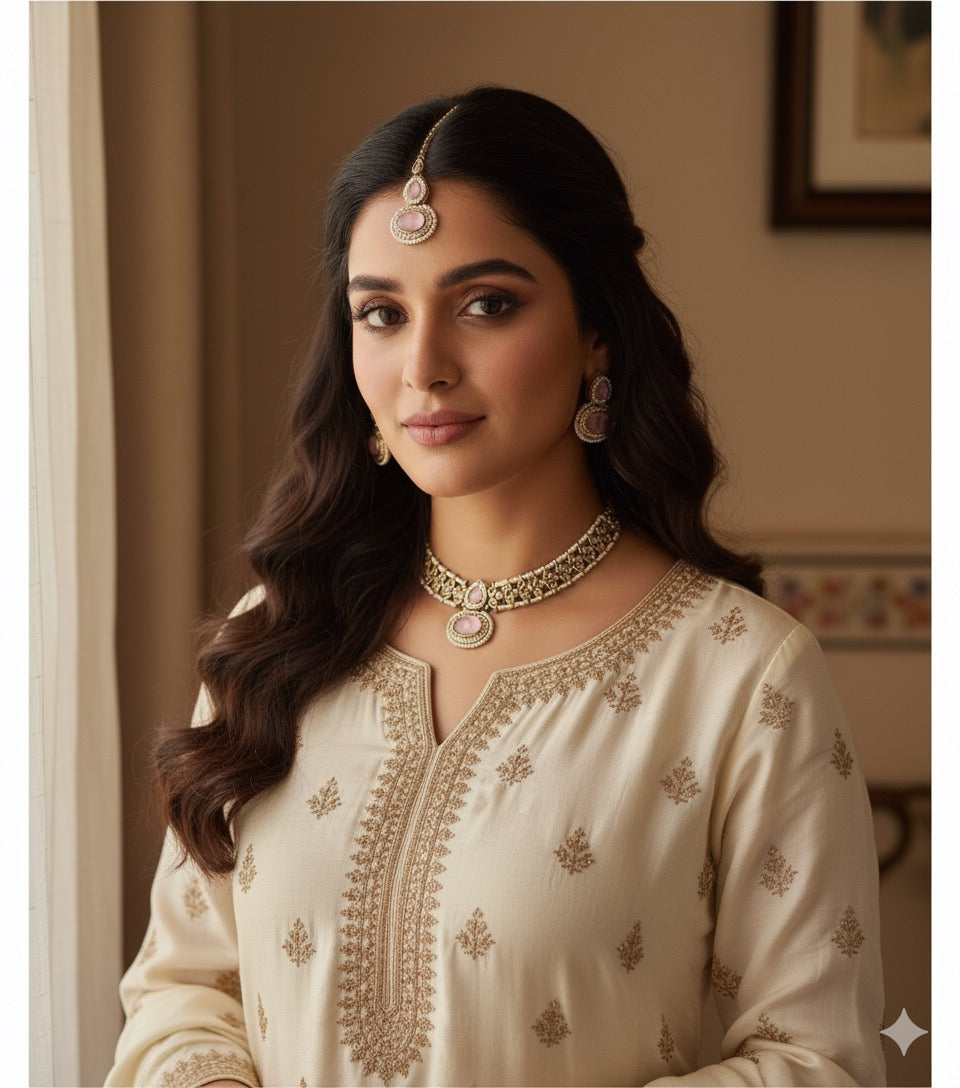 Rashi Polki Necklace Set