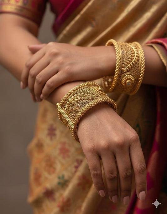 Unnati Gold Polki Bangles/Kadey