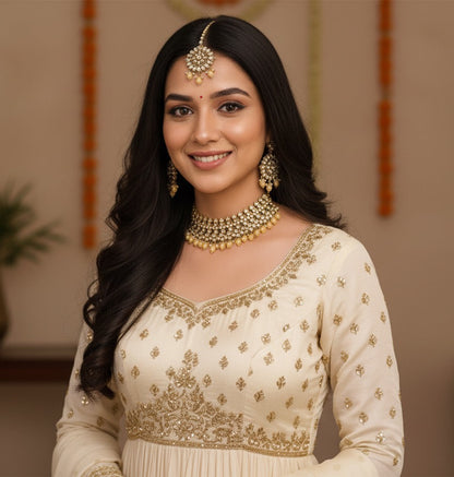 Shifa Polki Choker Set