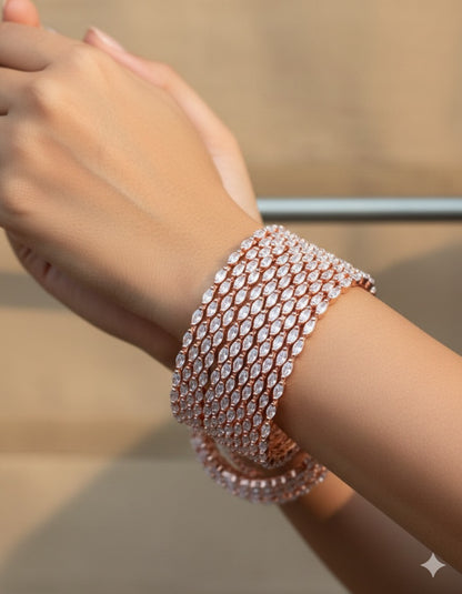 Karina AD Bangles (Rose Gold)