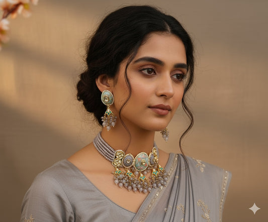 Vinitha Meenakari Beaded Choker