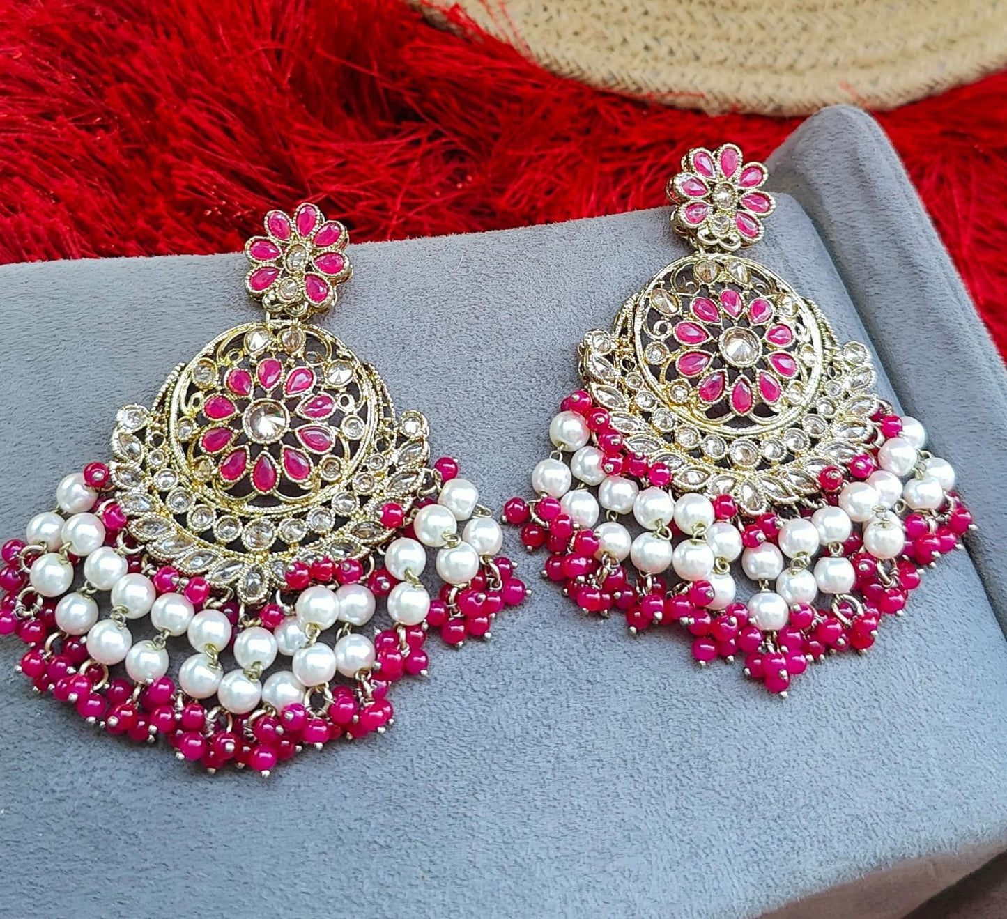 Aaradhya Polki Earrings Tikka