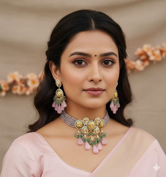 Jerin Meenakari Beaded Choker