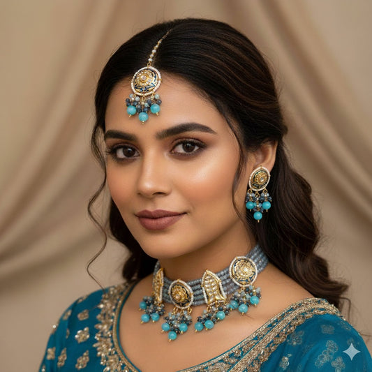 Purvi Meenakari Beaded Choker