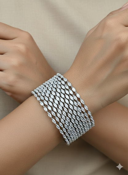 Karina AD Bangles (Silver)
