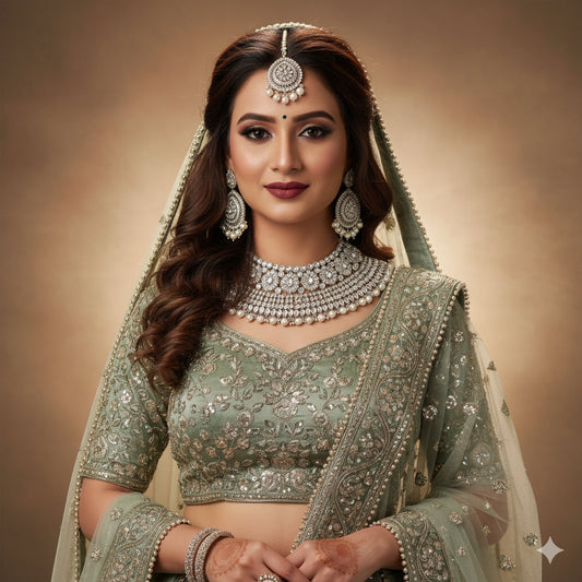 Bella Silver Bridal (Without Jhumar)