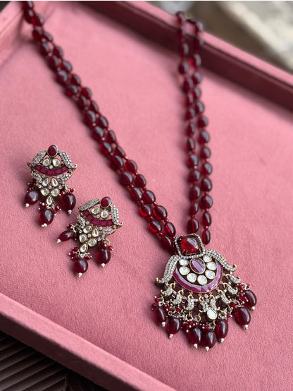 Kalpana Long Beaded Necklace Set