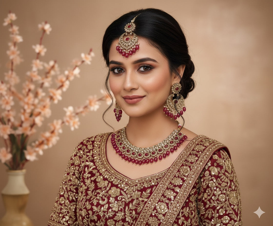 Tanisha Polki Necklace Set