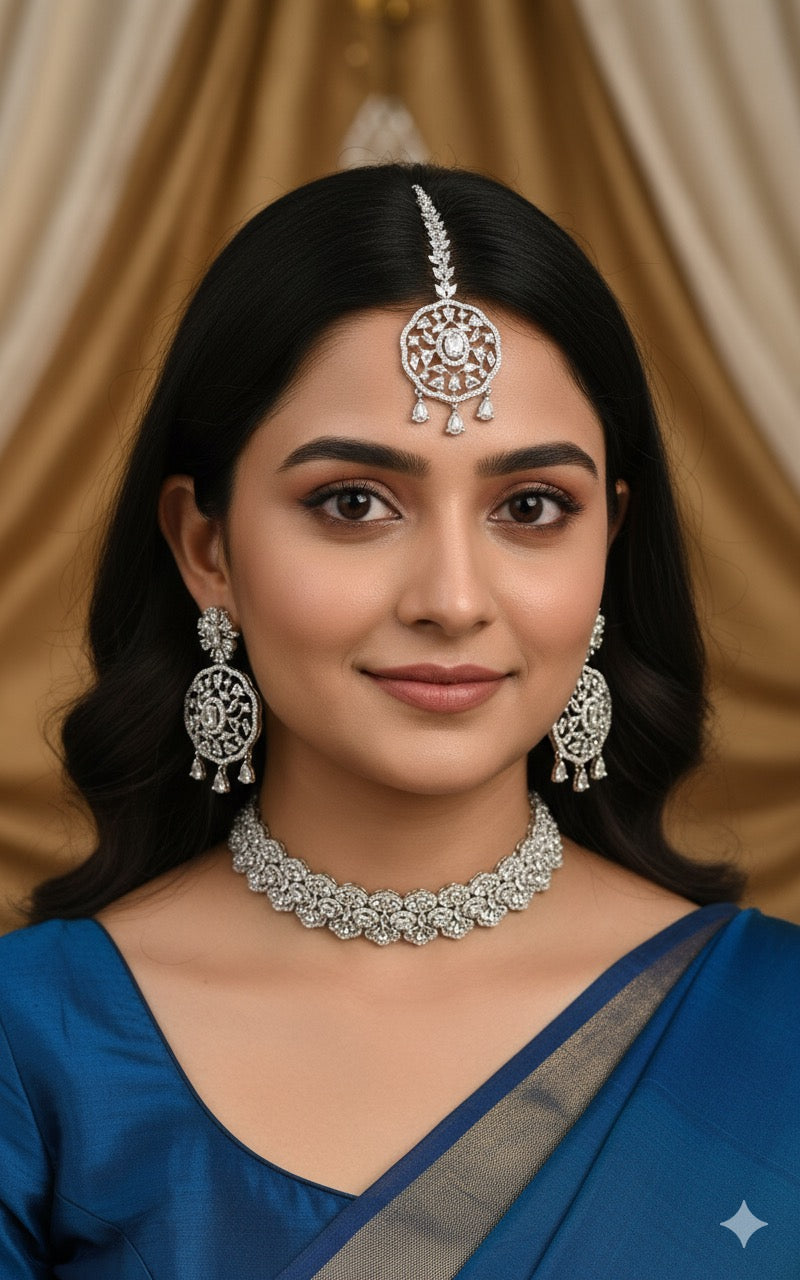 Alfeya AD/CZ Necklace Set