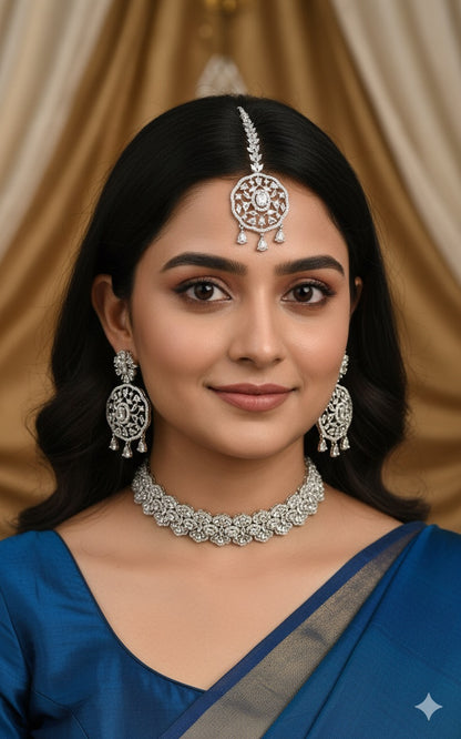 Alfeya AD/CZ Necklace Set