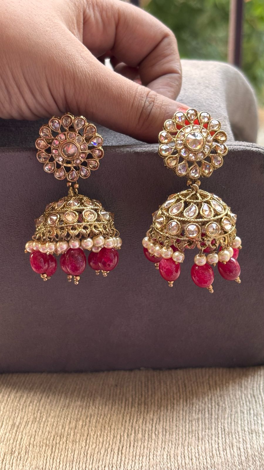 Arvi Polki Jhumkas